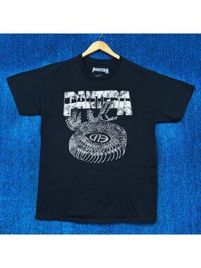 Pantera Rattlesnake Rock Blue T-Shirt Size Large
